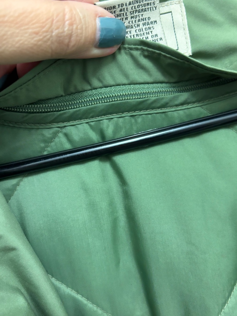 L.L. Bean Wharf Street Raincoat Full Length Size XL Color Green - Picture 7 of 15
